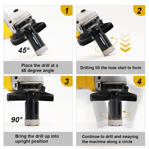 SHDIATOOL 35mm core bit supports dry and wet drilling on various materials.