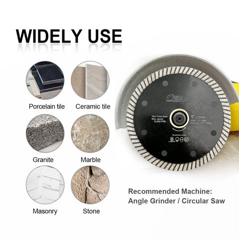 SHDIATOOL stone cutting blade for granite and marble surfaces.