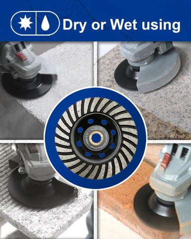 SHDIATOOL steel body cup wheel provides stable grinding performance.