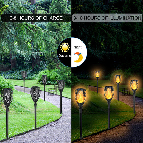 SHEDALED four-pack torches create party-ready ambience for events.