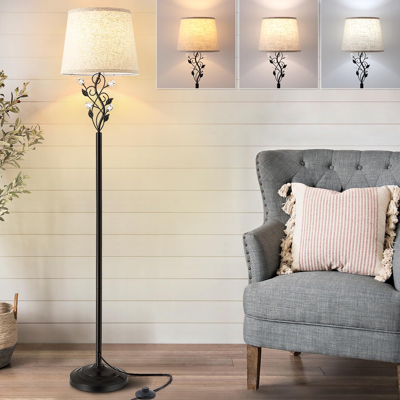 Sheeta lighting for living room, bedroom, or office with warm to daylight options