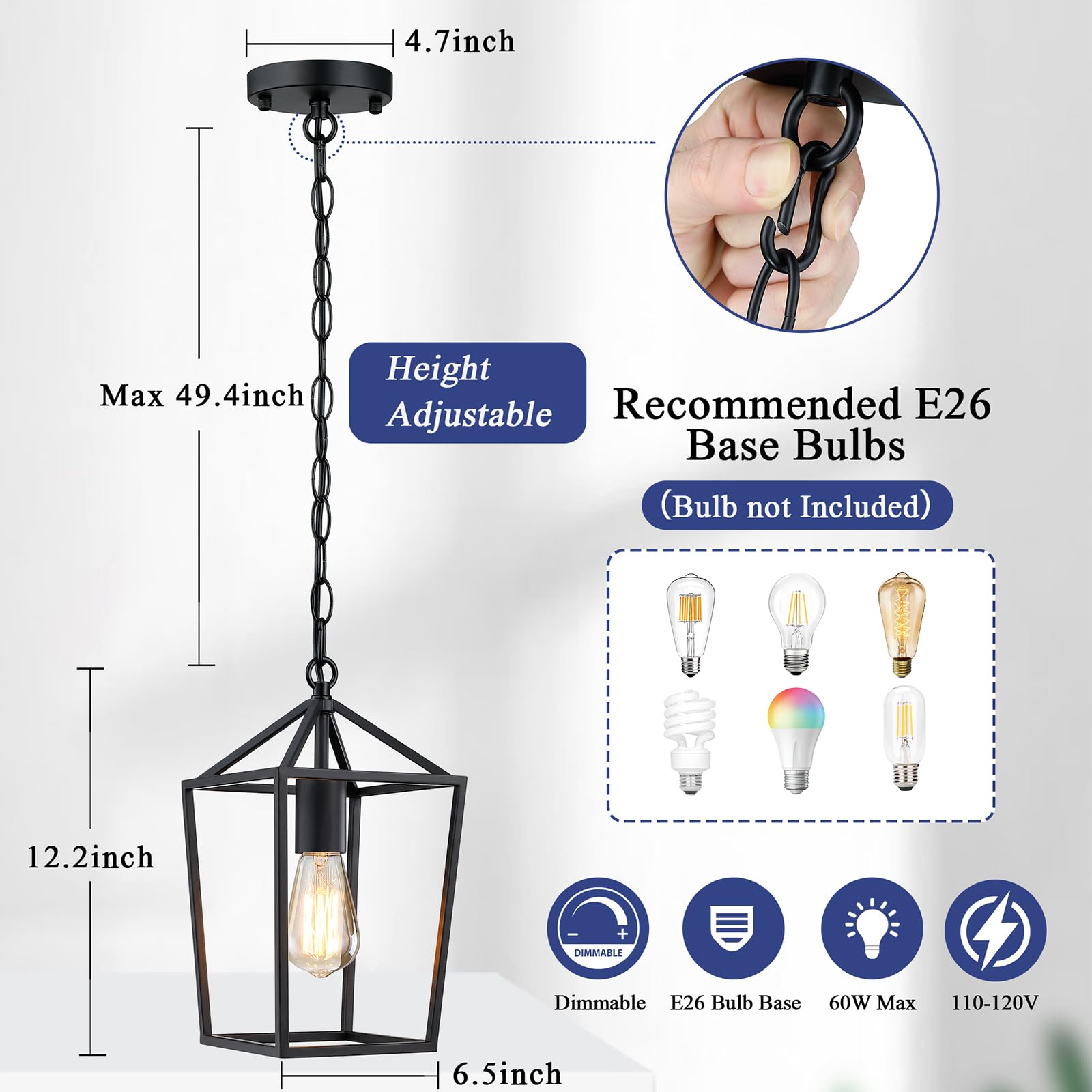 Sheetea hallway pendant light with open-air design for bright hallways