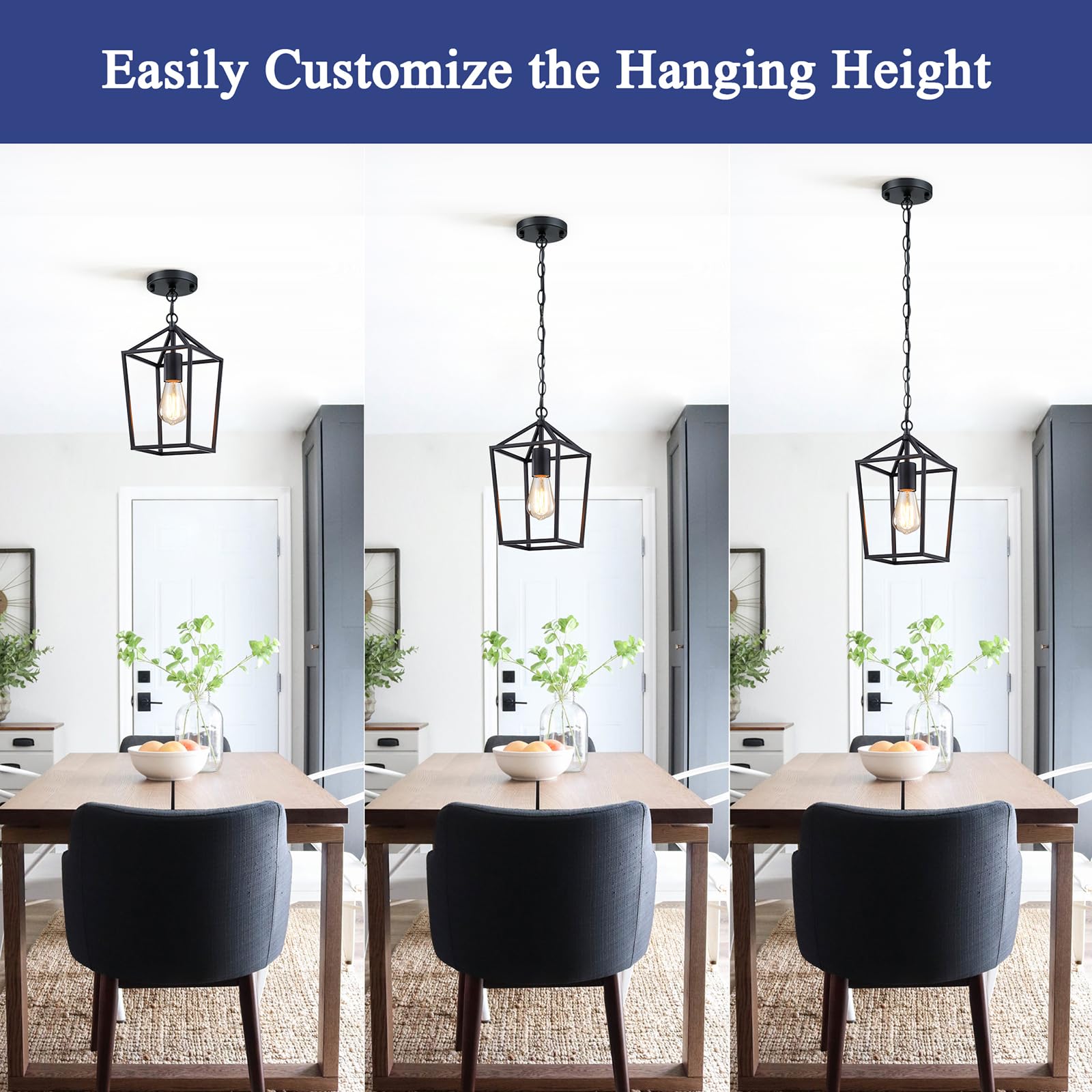 Sheetea adjustable-height kitchen island pendant lights for flexible mounting