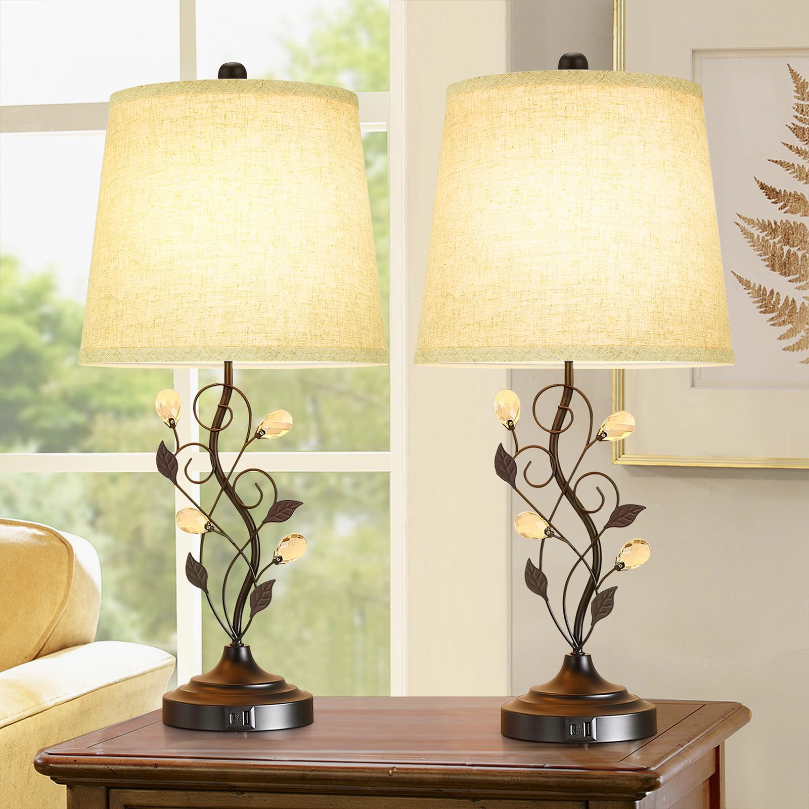Sheetea rustic lamps enhance bedroom decor and mood.