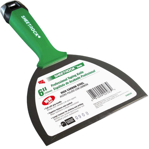 Sheetrock Pro Series 6-inch high carbon knife blade for durable performance on drywall finishing
