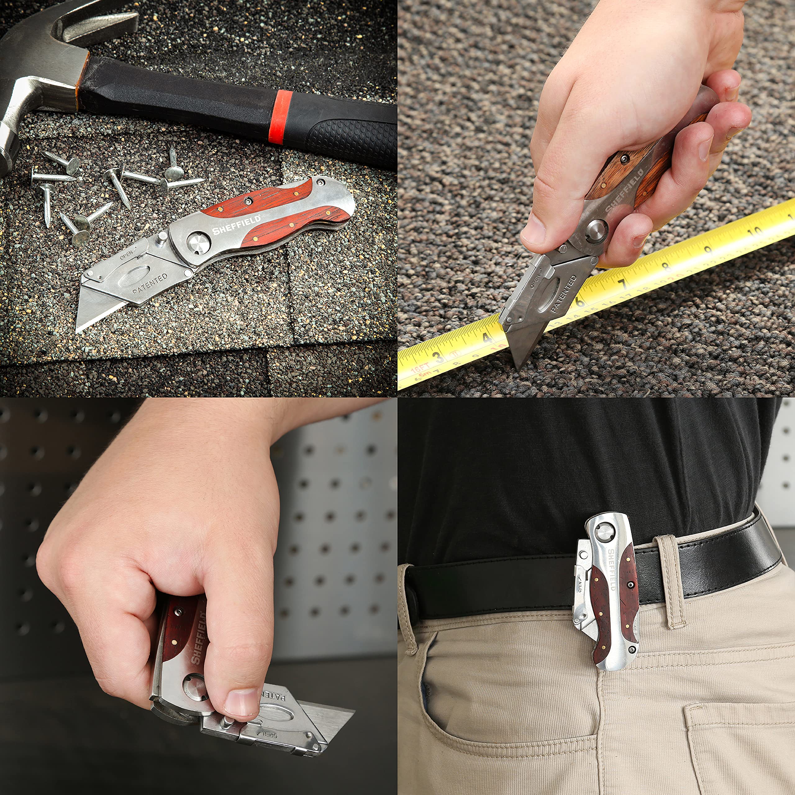 Sheffield 12115 compact drywall cutter and hobby knife for precise cuts