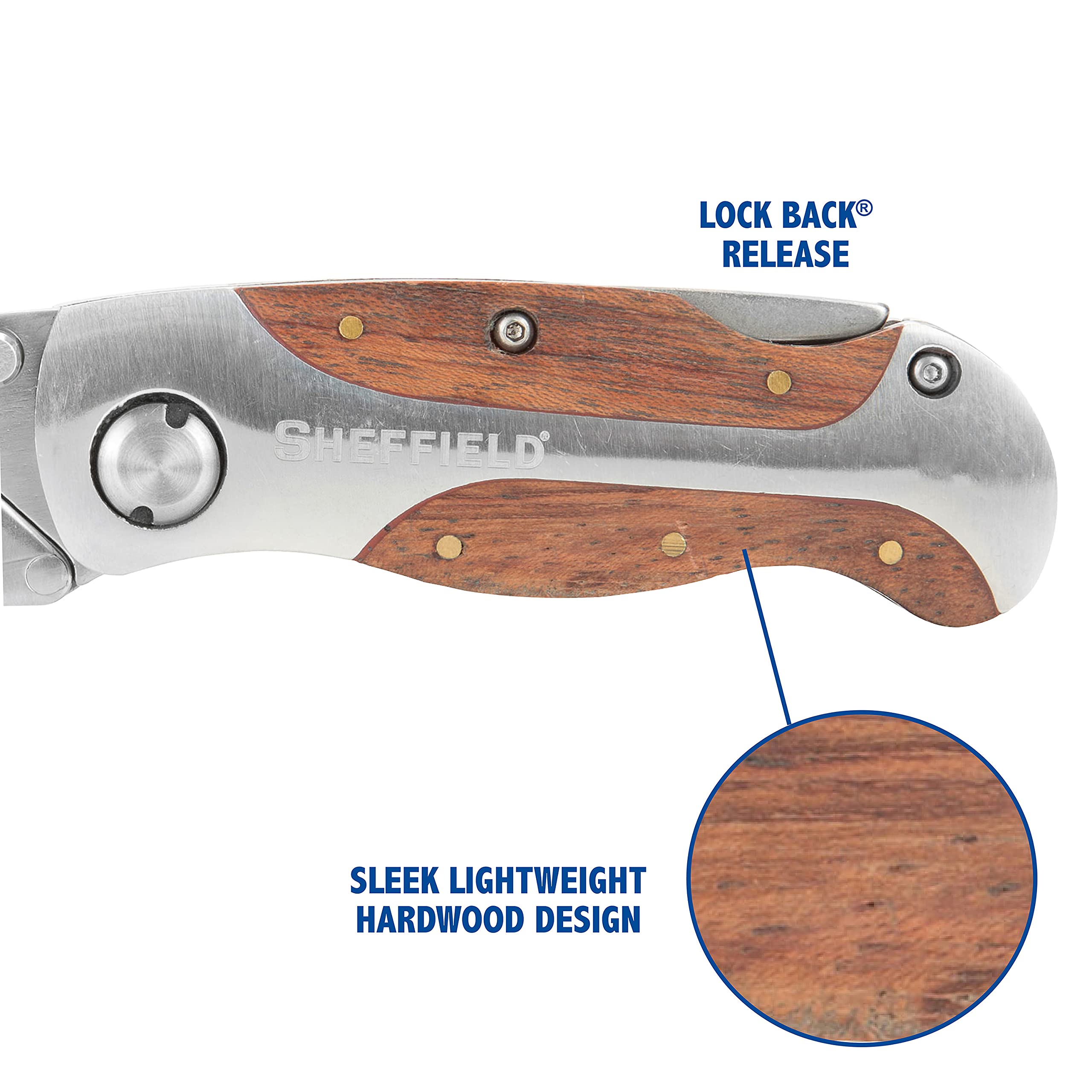 Sheffield 12115 compact six inch length with pocket clip for portability