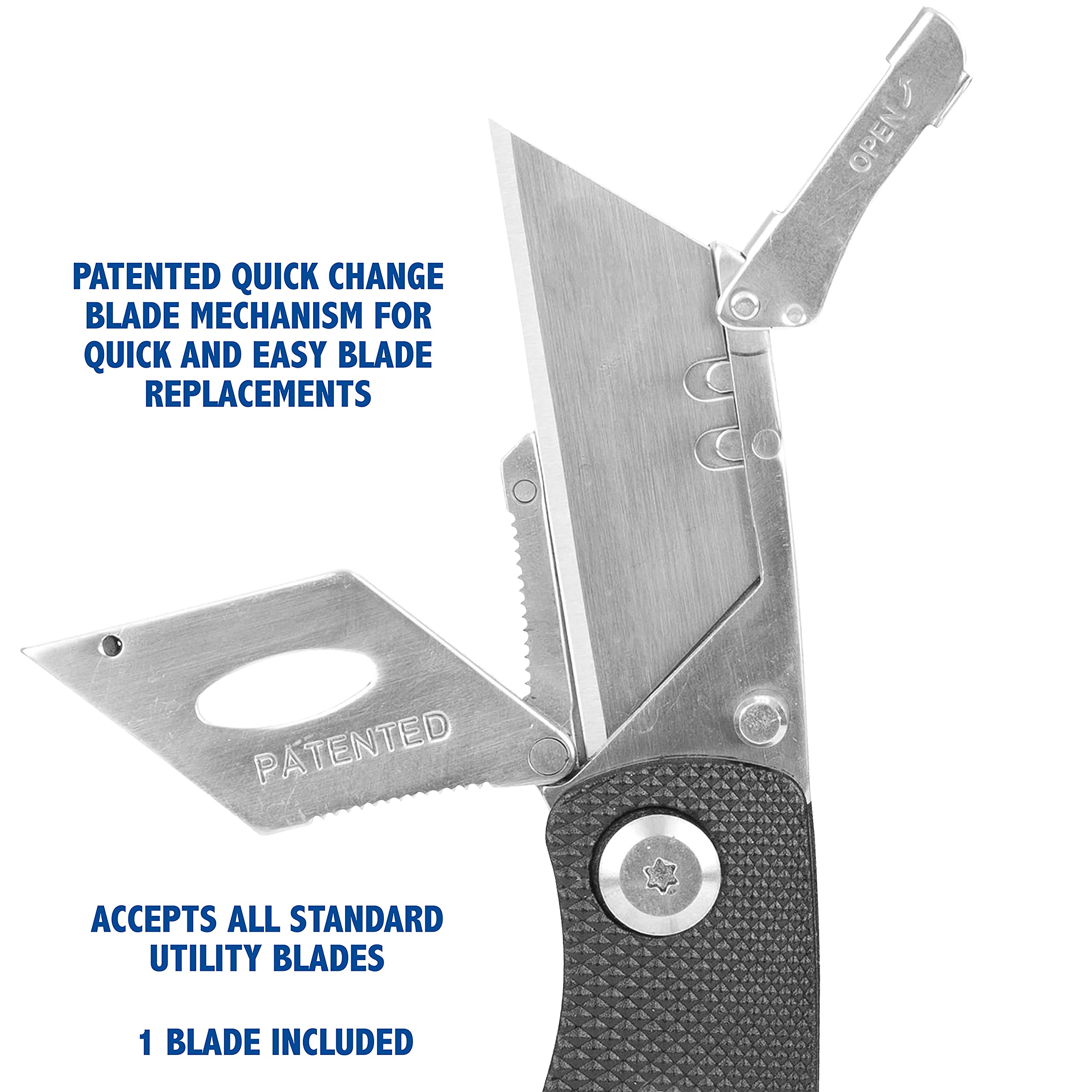 Sheffield aluminum handle with textured grip provides ergonomic control