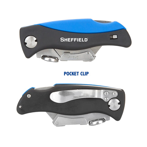 Sheffield box cutter with lightweight handle reducing hand fatigue during tasks.