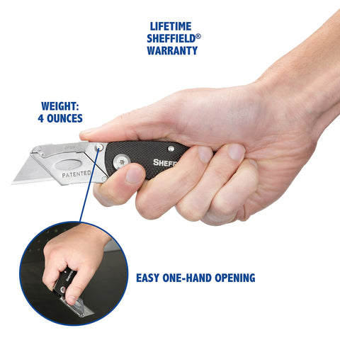 Sheffield includes standard blades for immediate use