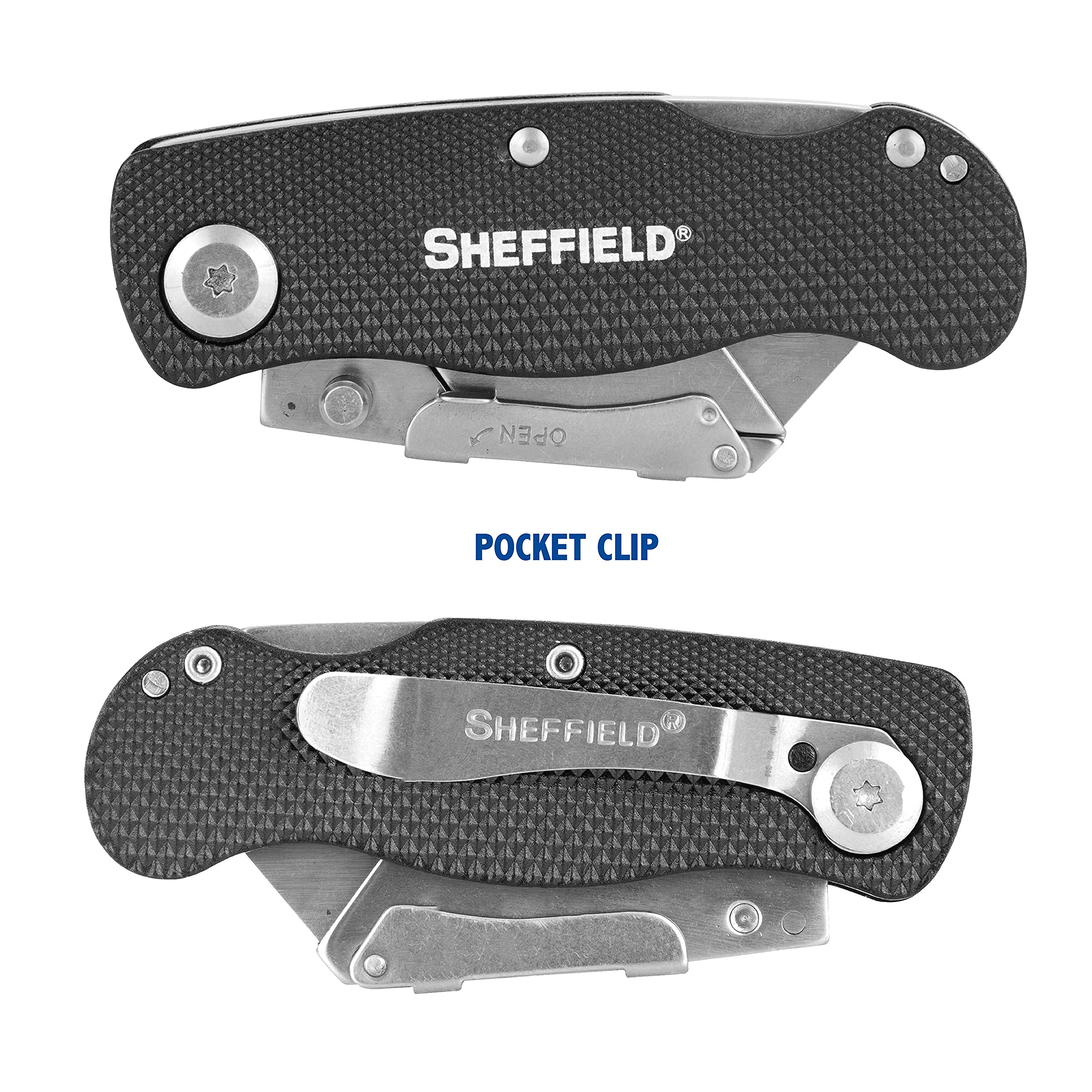 Sheffield lockback safety mechanism secures blades during precise cuts