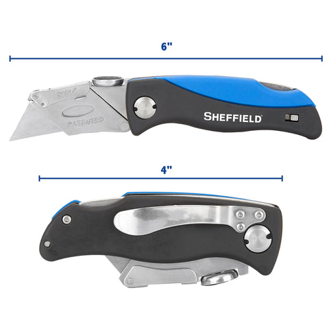 Sheffield utility knife with lockback for secure precision cutting.