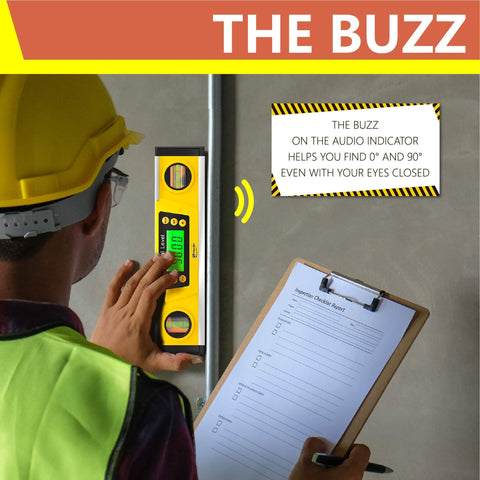Bright LCD readout lets you read angles clearly in sun or shade.