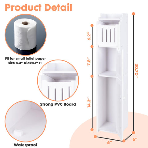 ShellKingdom bathroom storage cabinet with doors provides concealed storage for essentials