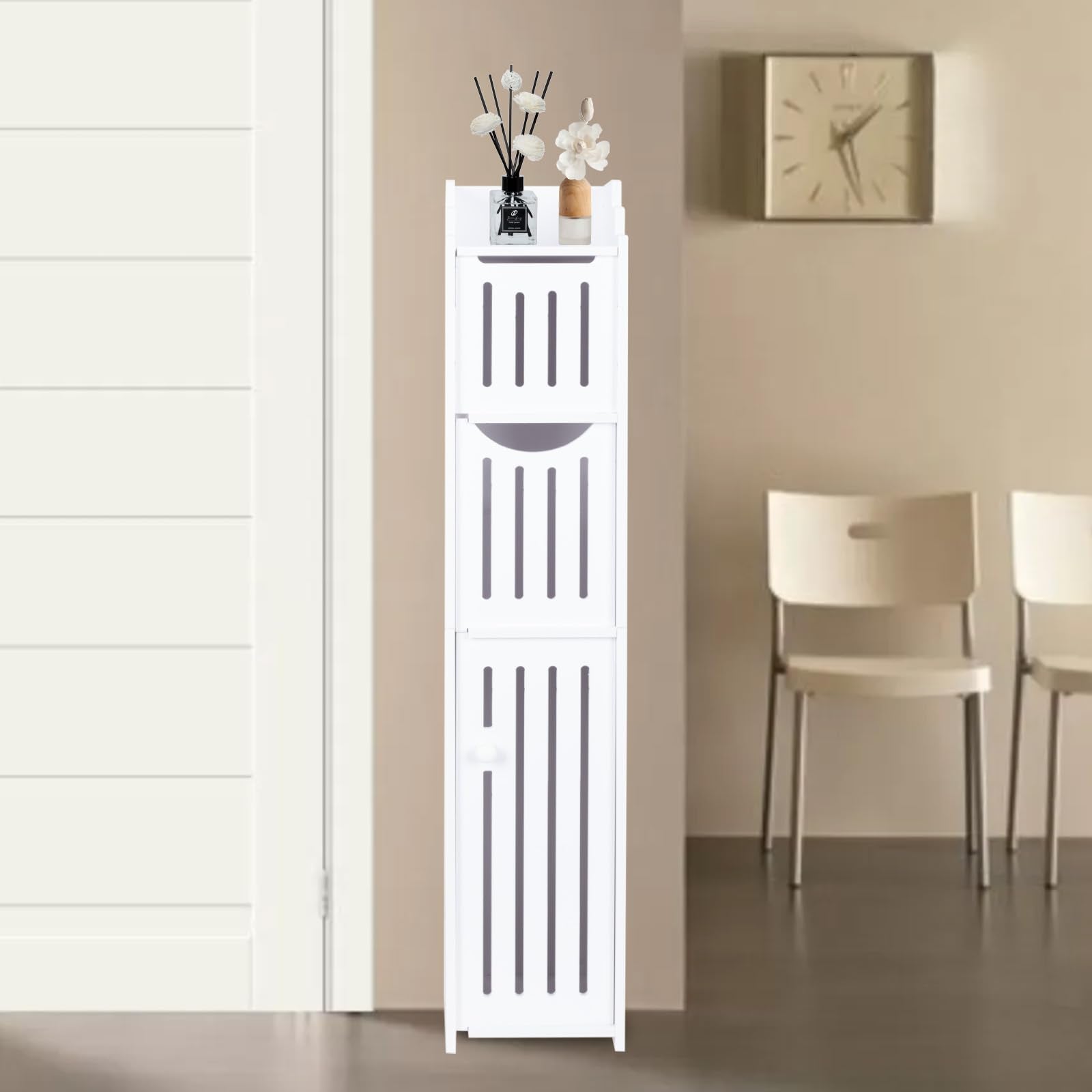 ShellKingdom front view cabinet enhances bathroom aesthetics with practical storage