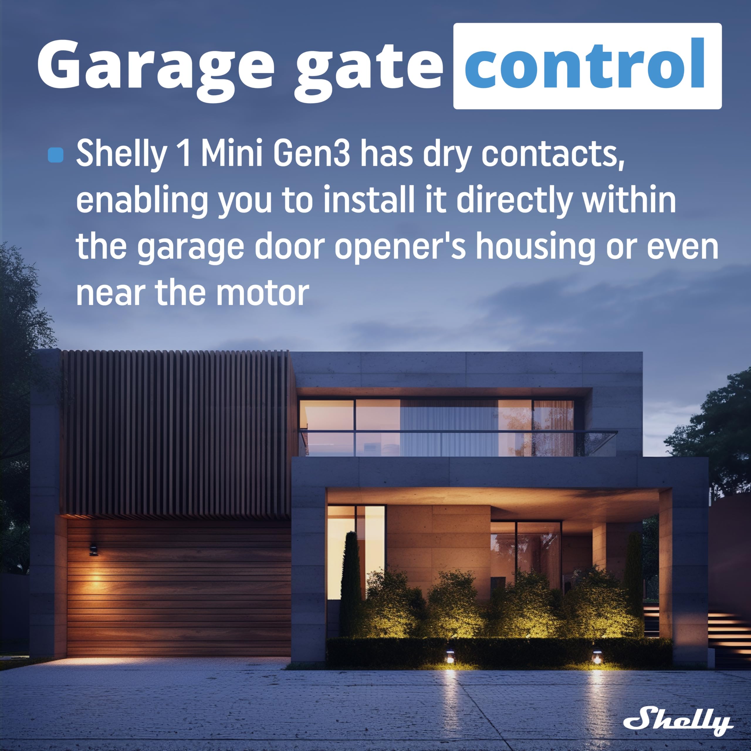 Shelly 1 Mini Gen3 app control on iOS and Android