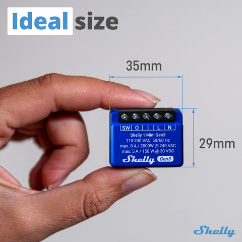 Shelly 1 Mini Gen3 dry contacts wiring for easy integration