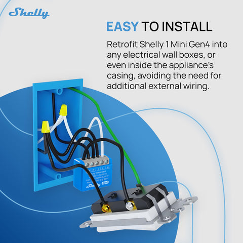 Shelly 1 Mini Gen4 supports up to 8A for lamps and small appliances.