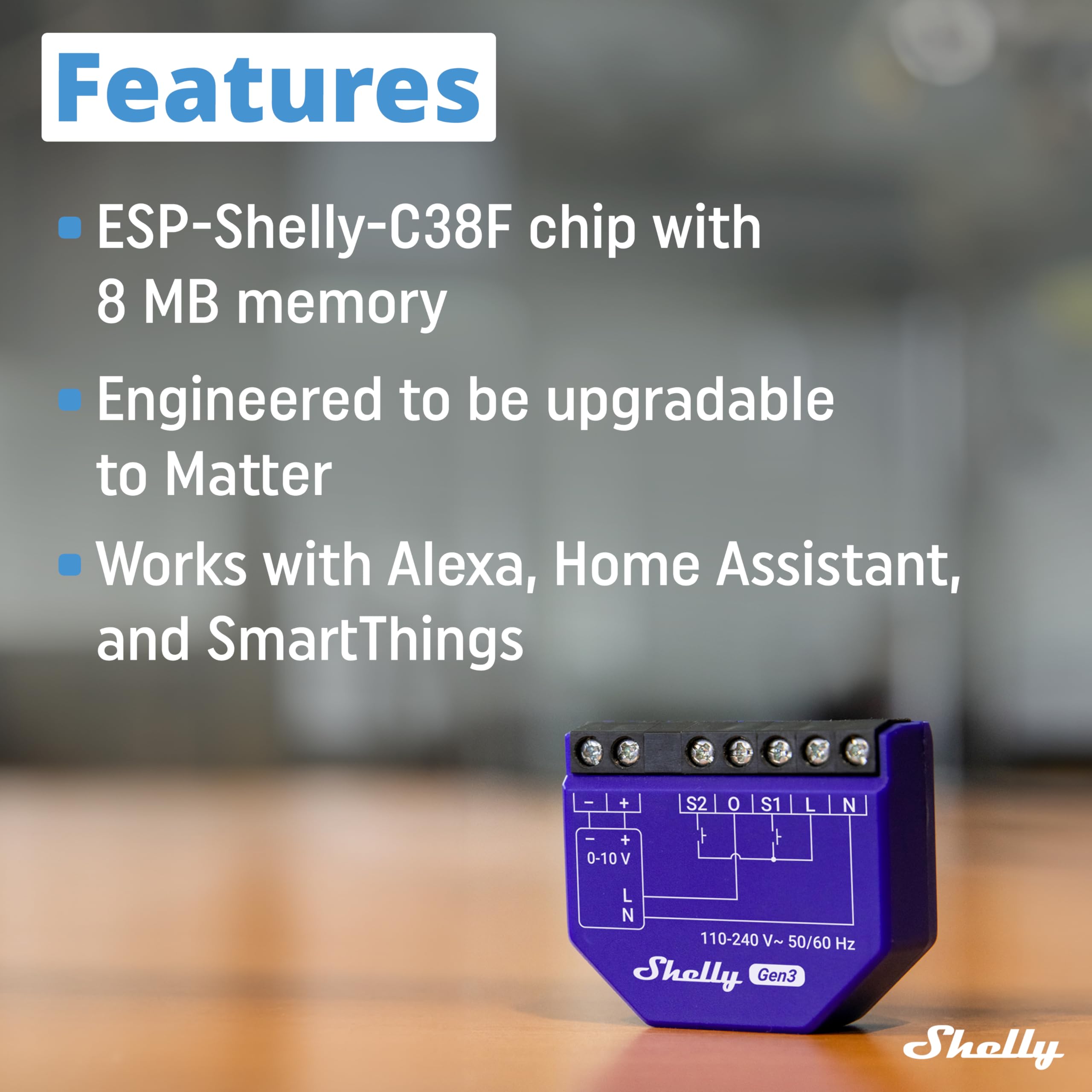 Shelly Dimmer Gen3 app control screen enables remote management without hub