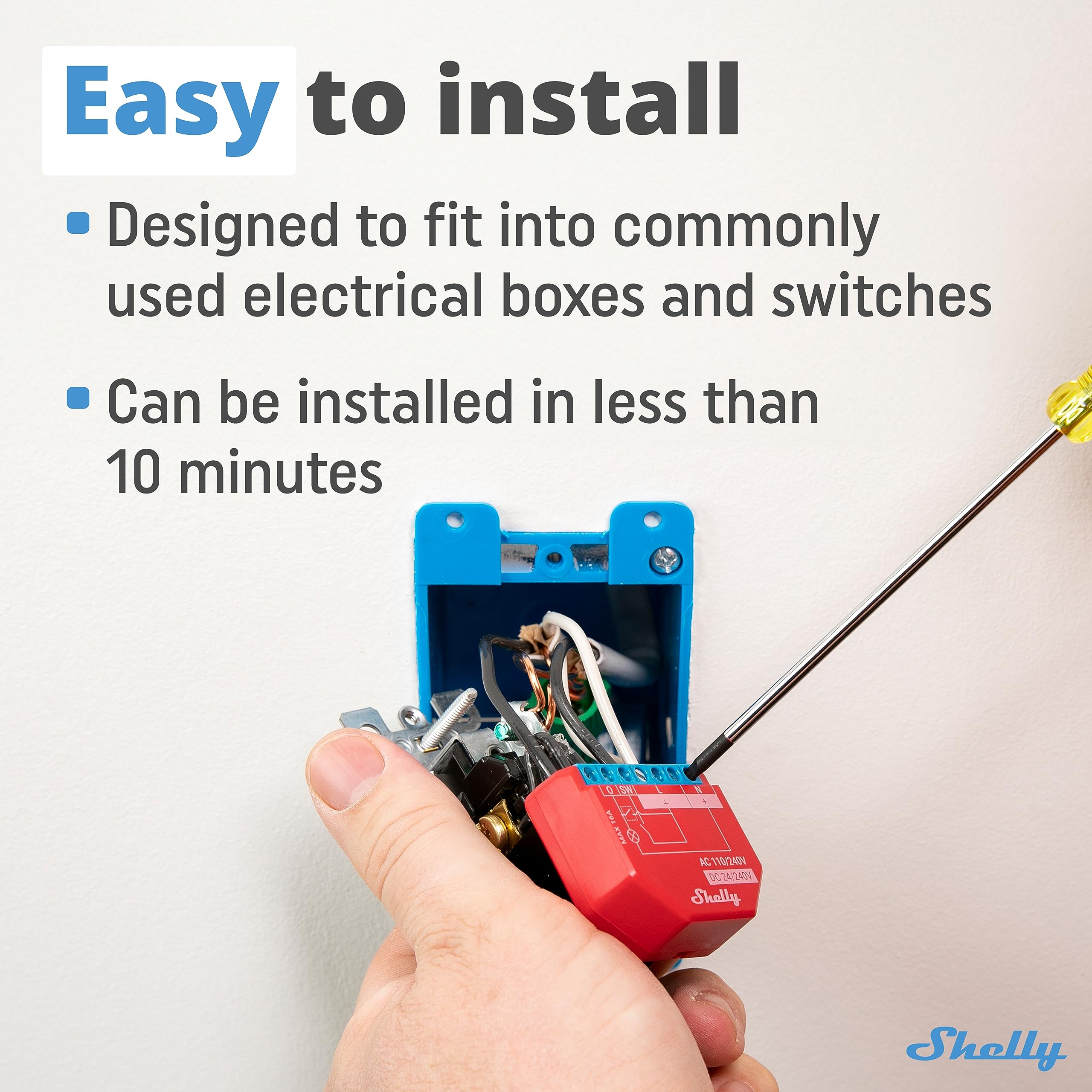 Shelly Plus 1PM power metering display showing real time consumption