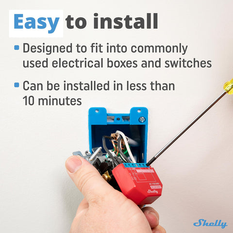 Shelly Plus 1PM power metering display showing real time consumption