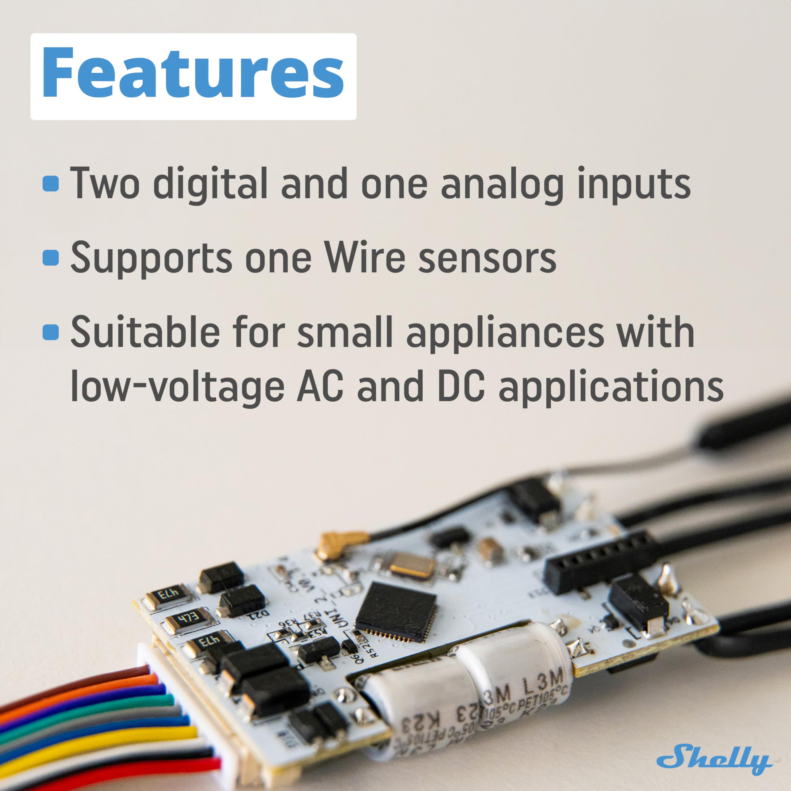 Shelly Plus Uni reed-switch status updates for door monitoring.