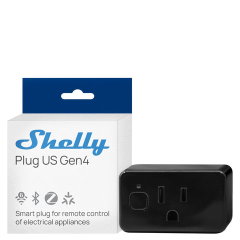 Shelly Plus US Gen4 front view showing compact design and status LED for quick checks