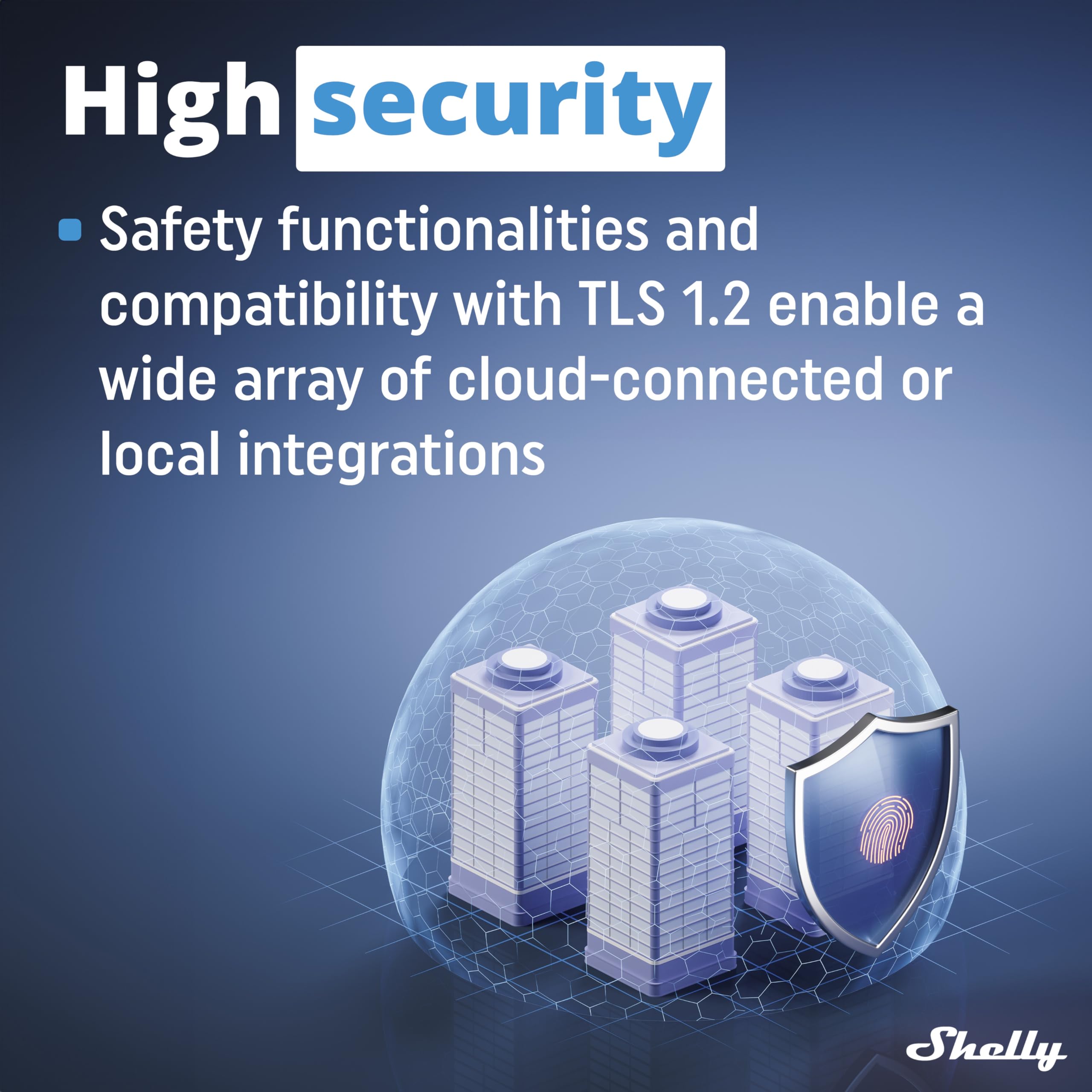 Shelly Pro 4PM LAN/Wi-Fi access enables remote device management.