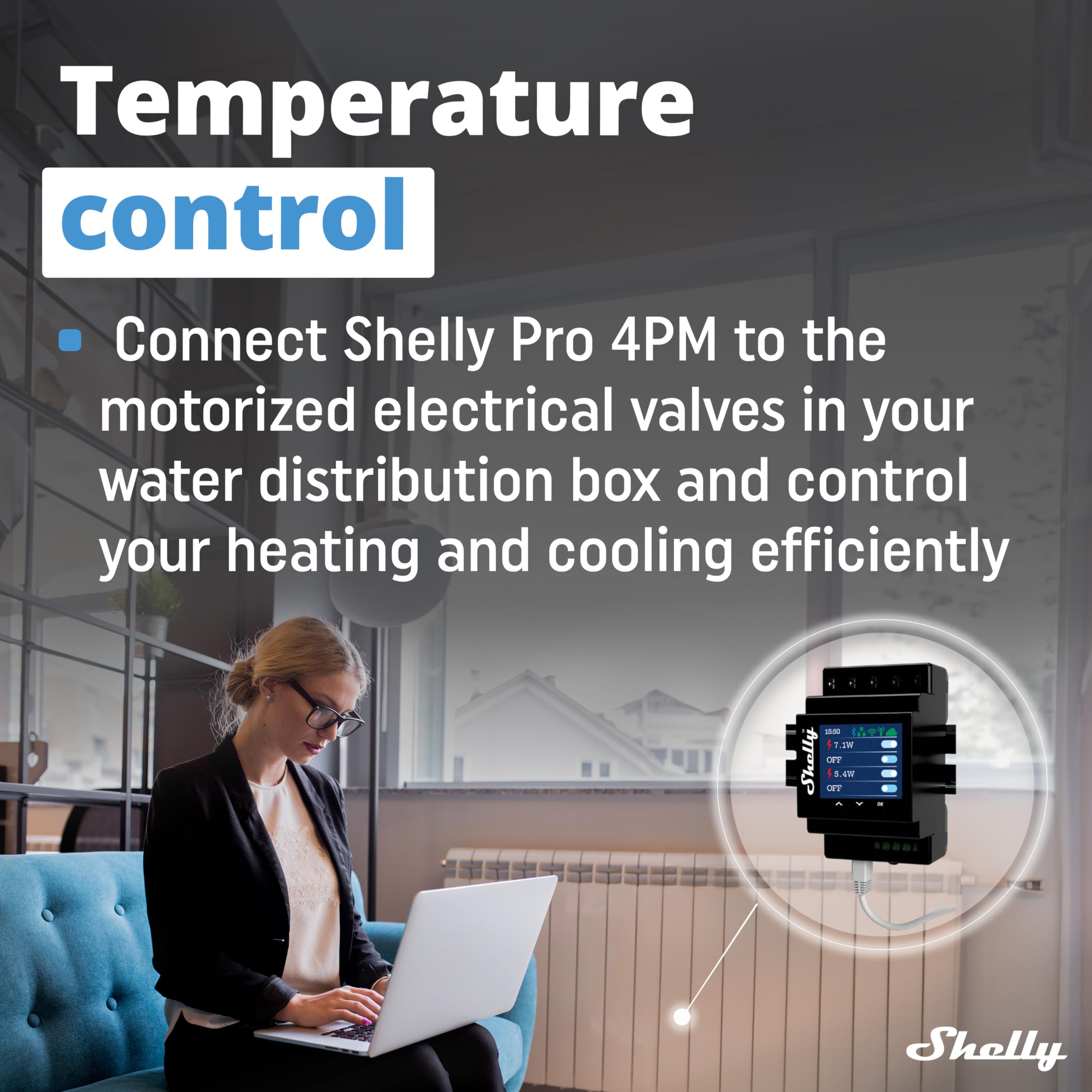 Shelly Pro 4PM app notifications for automated events.