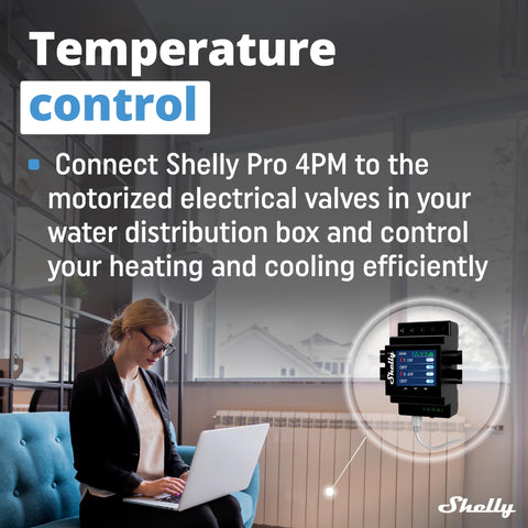 Shelly Pro 4PM app notifications for automated events.