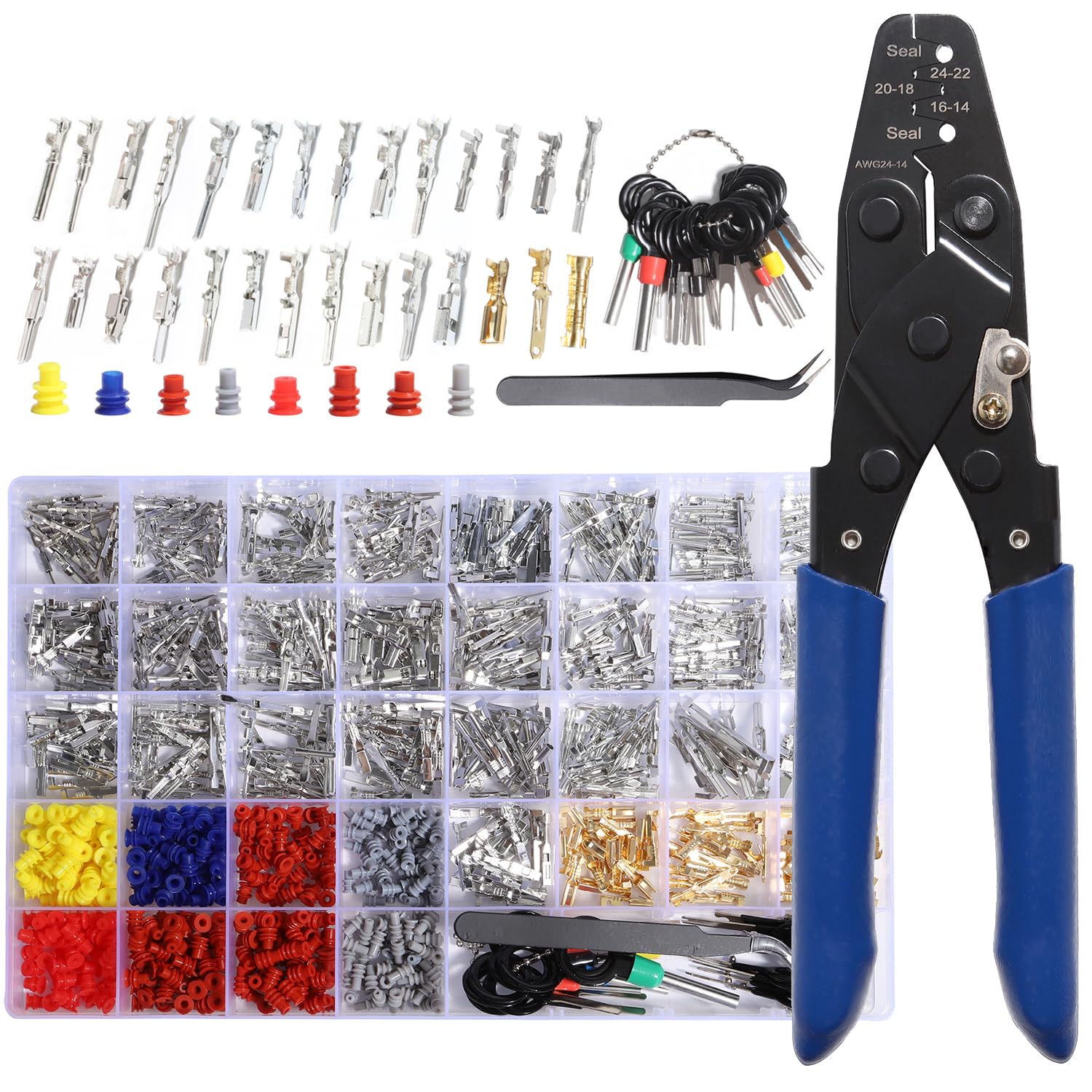 shengbowi connector pins kit storage box with 950 pieces organized for quick access