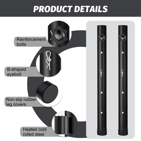 SHENLIU leg risers with rubber feet prevent slipping and floor damage