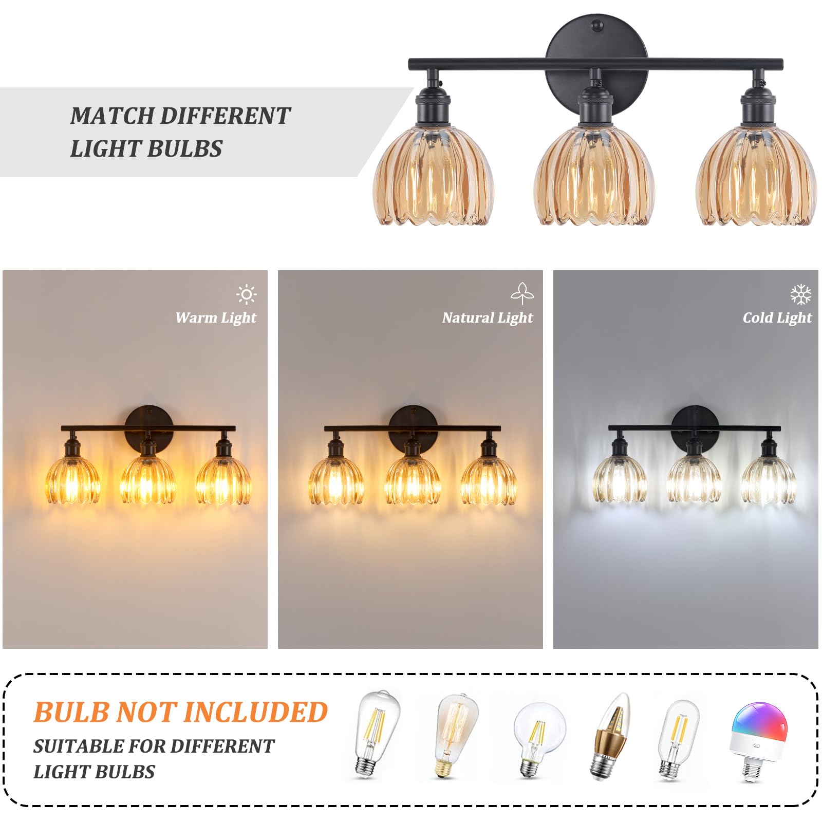 Shenmoyl amber glass glow enhances cozy lighting ambiance.