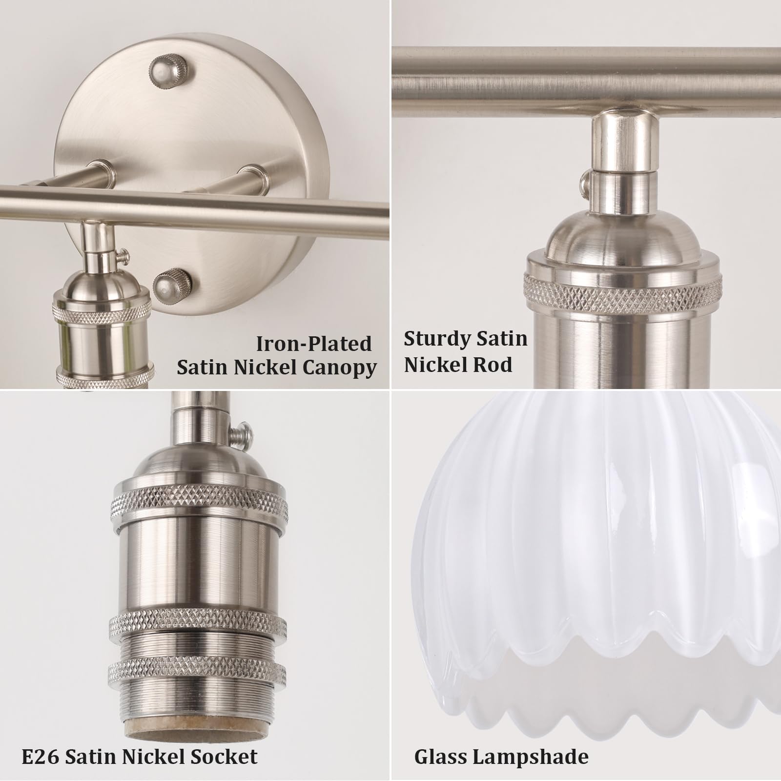 Bathroom and bedroom ambient lighting setup demonstrates versatile decor.