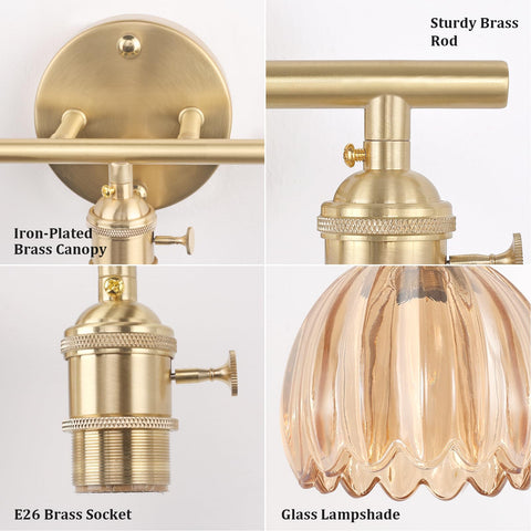 Shenmoyl bathroom vanity light showing sturdy metalwork