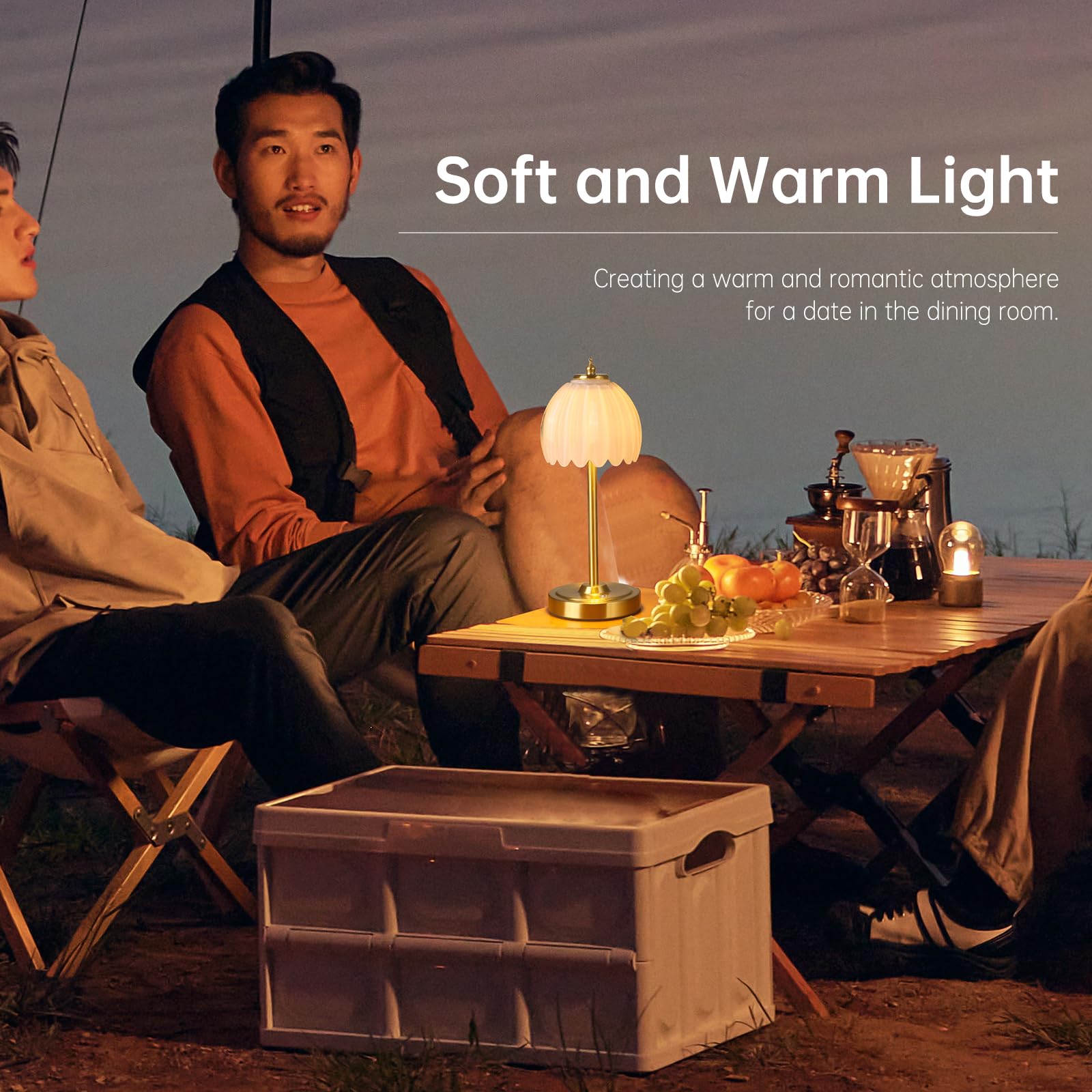 Shenmoyl bedside light creates warm, relaxing vibes.