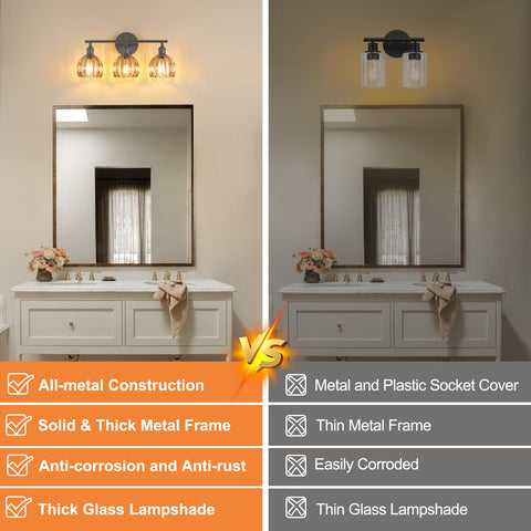 Shenmoyl black metal frame wall sconce complements contemporary decor.