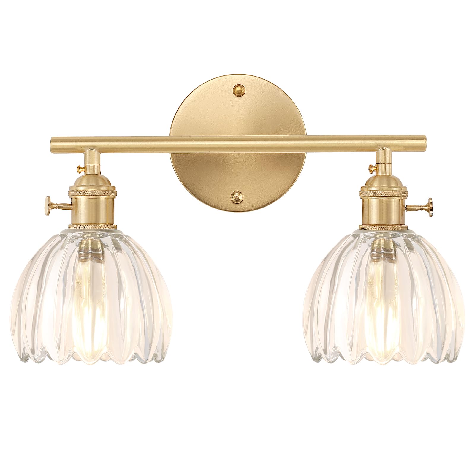 Shenmoyl brass vanity light two lights over a mirror for enhanced bathroom lighting