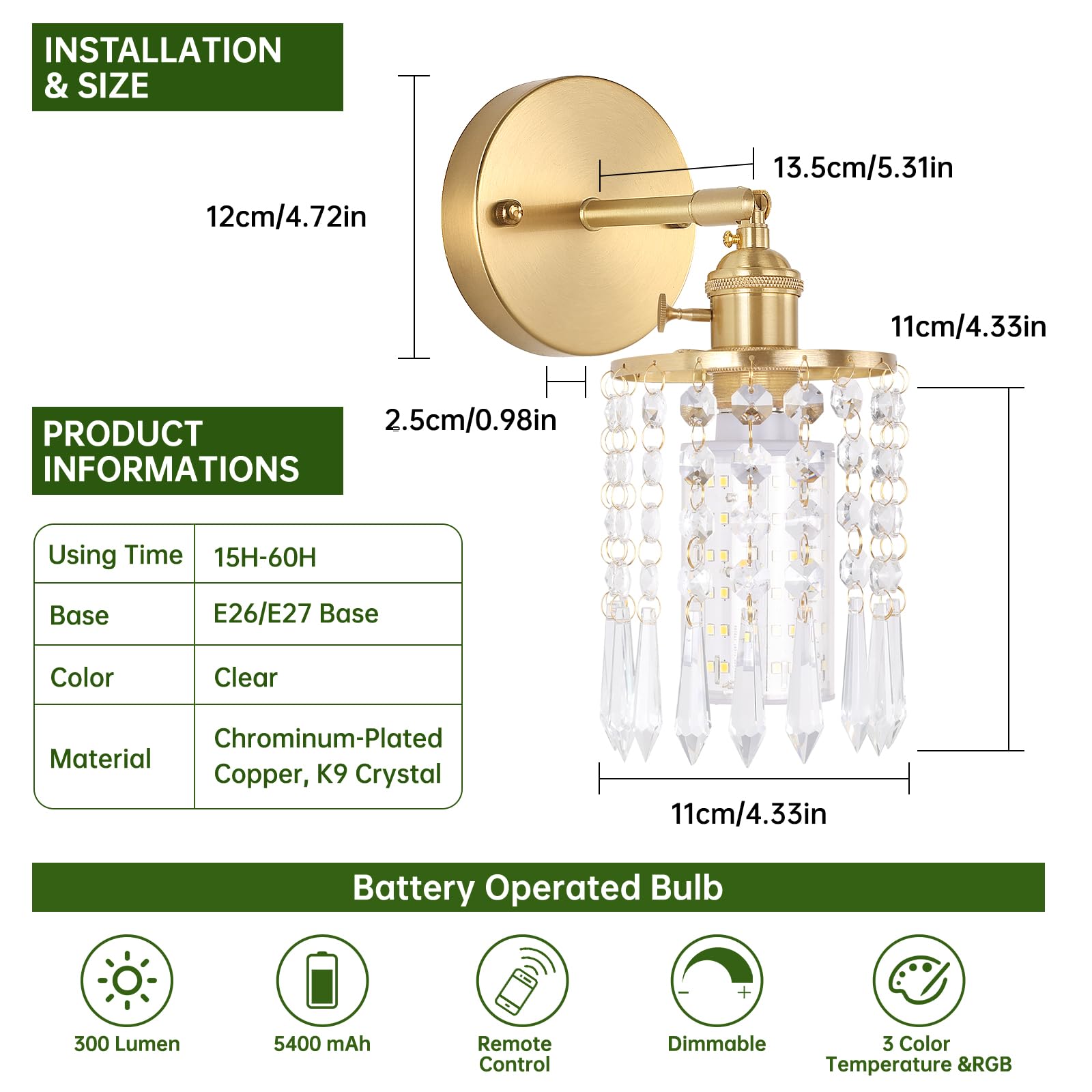 Shenmoyl simple installation included instructions fit most decors.