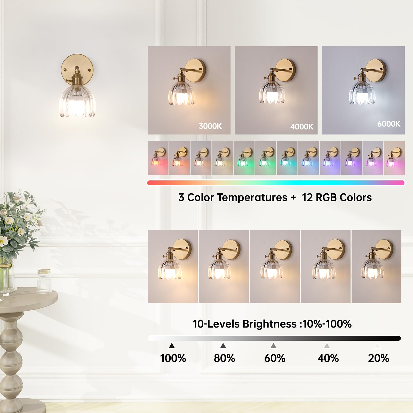 Shenmoyl sconce above kitchen or cafe for warm light