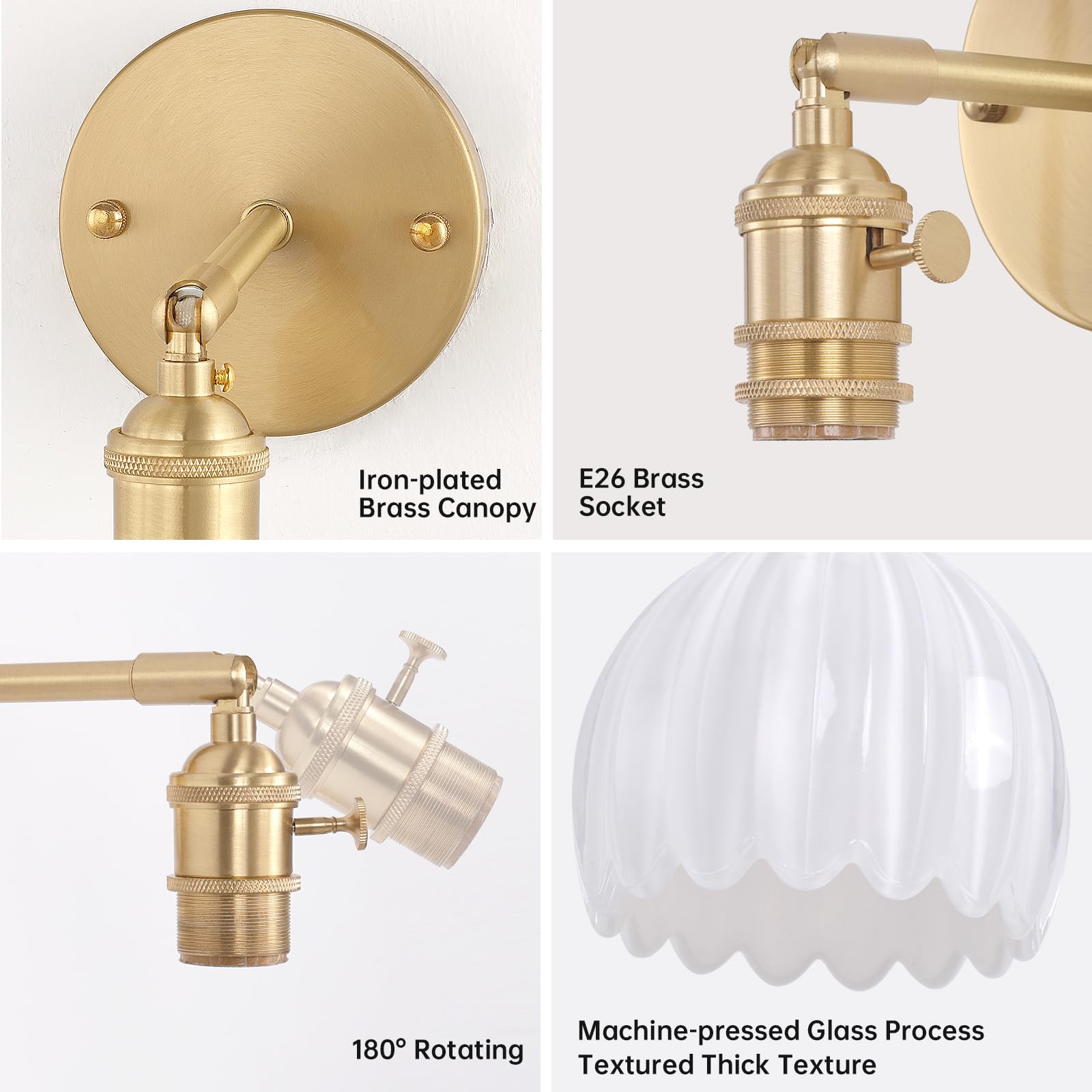 Two Shenmoyl sconces enhance a modern vintage decor ensemble