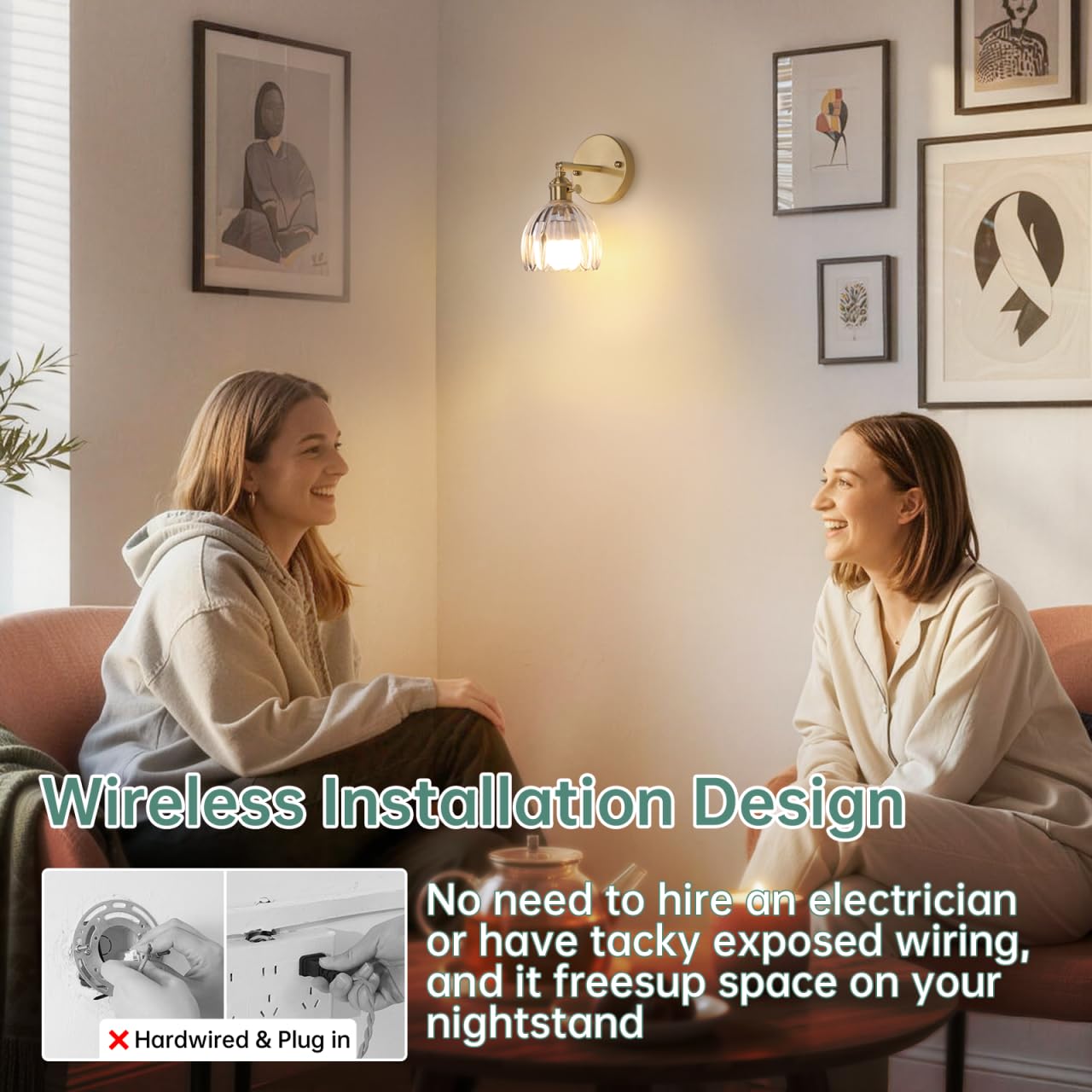 Shenmoyl sconce complements modern decor with vintage charm
