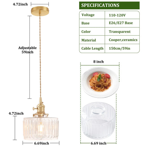Shenmoyl pendant light brass vintage accents add timeless dining room style.