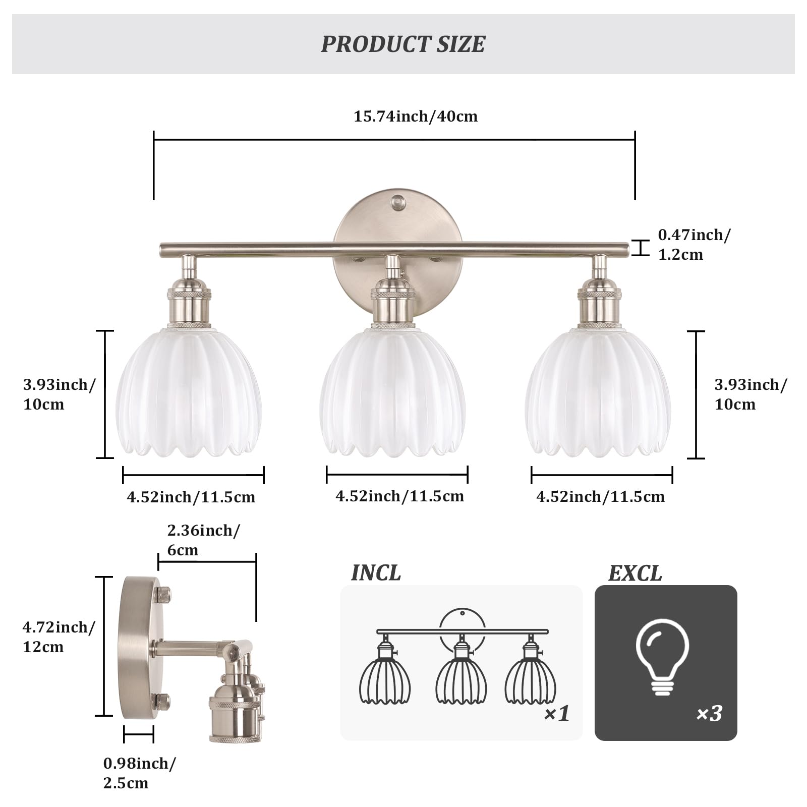 Rotary switch close-up offers easy, accessible on/off control.