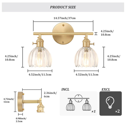 Rotary switch on Shenmoyl hardwired vanity light