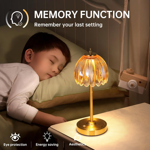Shenmoyl Tulip Lamp compact, portable design fits small spaces.