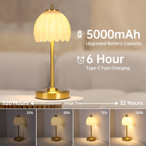 Shenmoyl Tulip Shade glows softly for ambient lighting.