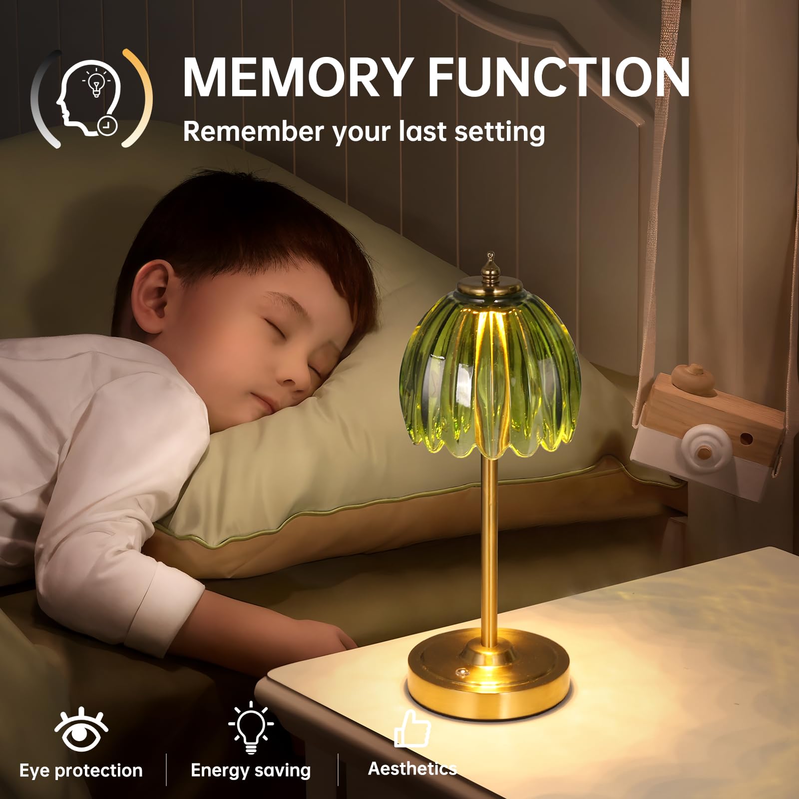 Shenmoyl Tulip lamp with 3 color temps and touch dimming
