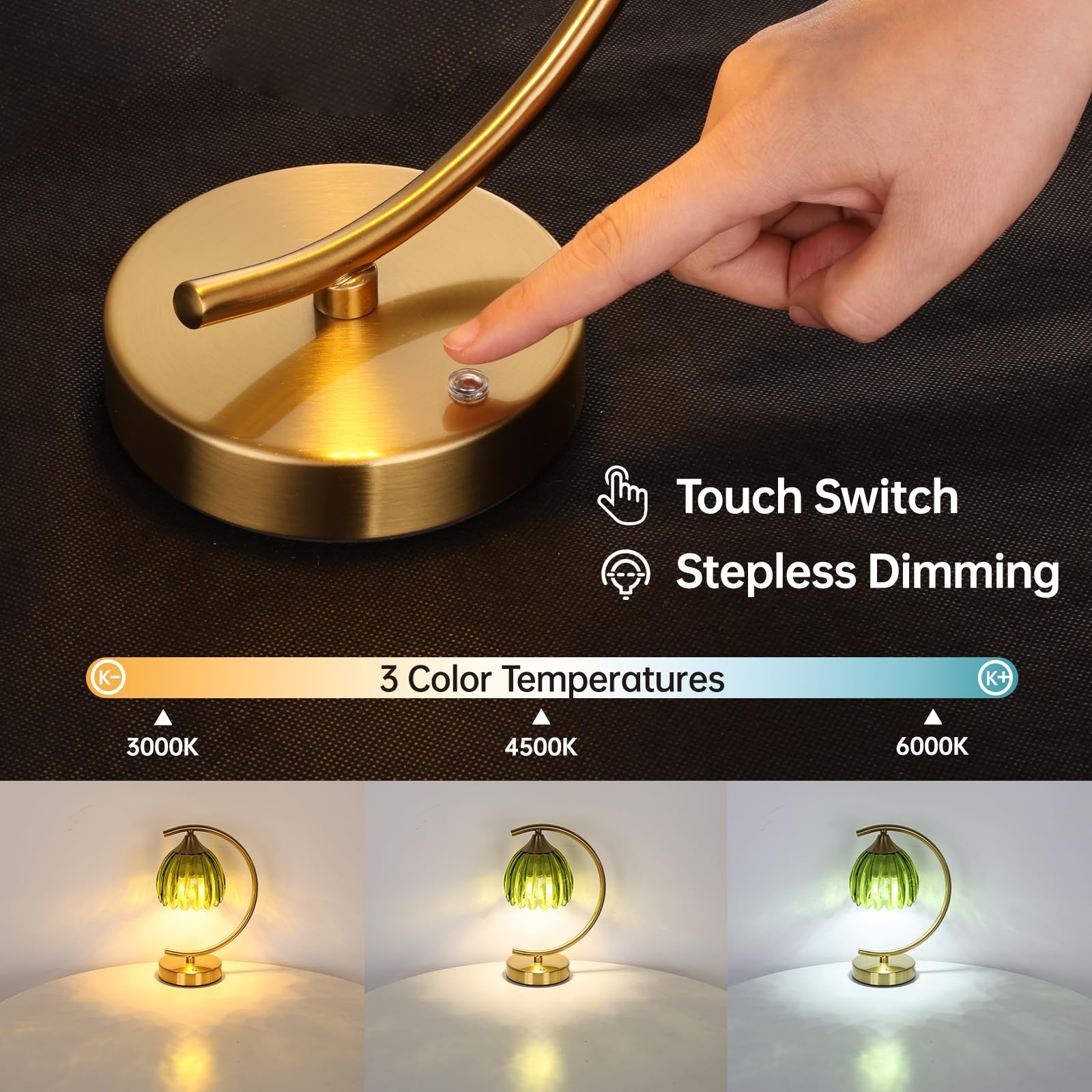 Shenmoyl Tulip lamp offers 3000K to 6000K options for flexible ambience.