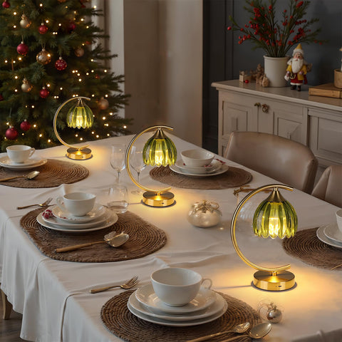 Shenmoyl Tulip lamp's 5200mAh battery supports cordless portability and extended use.
